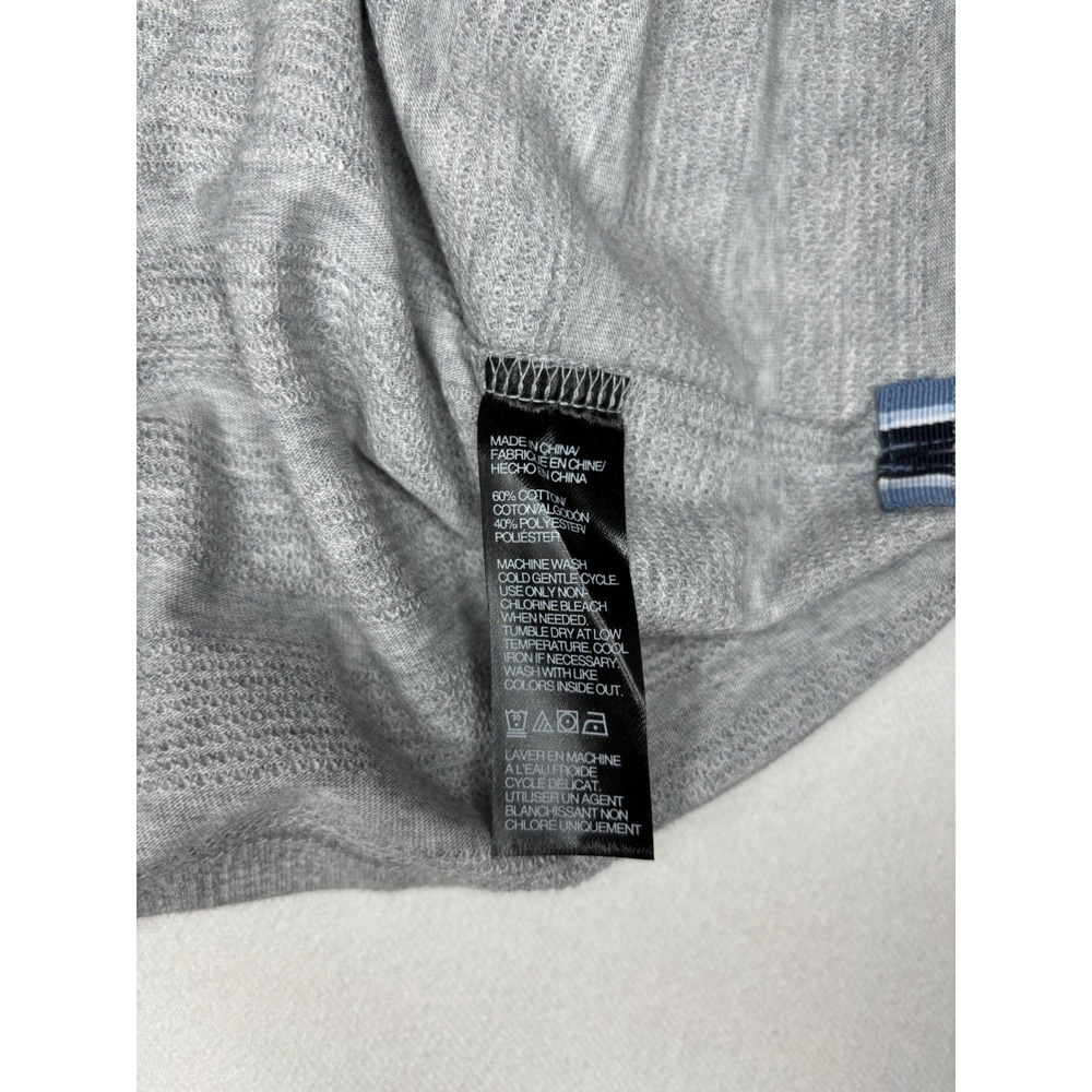 Ted Baker London Popcorn Stripe Long Sleeve Rugby Polo Shirt Grey XL NWT $165 - Picture 8 of 8